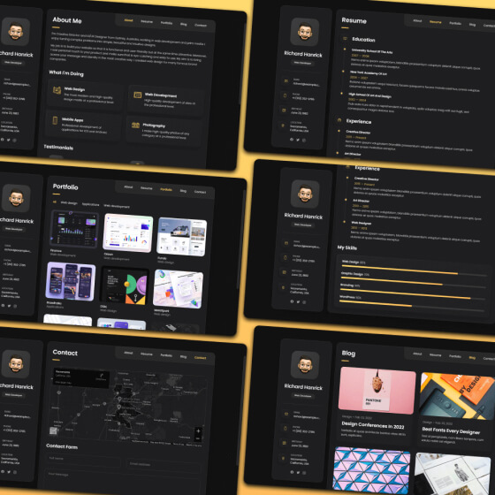 vCard Personal portfolio